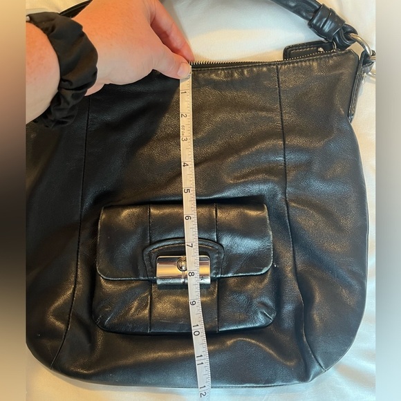 Coach Kristin Black Leather Hobo Shoulder Bag - Picture 14 of 14